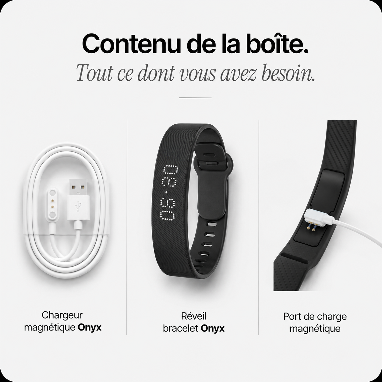 Onyx — Réveil vibrant silencieux