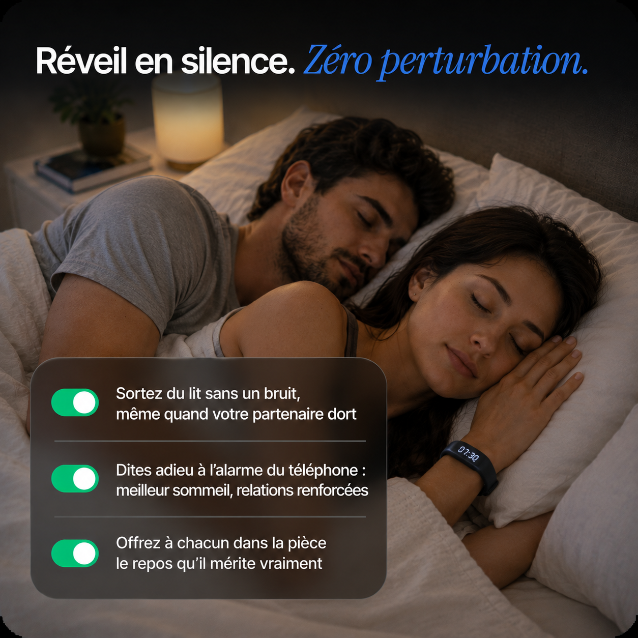 Onyx — Réveil vibrant silencieux